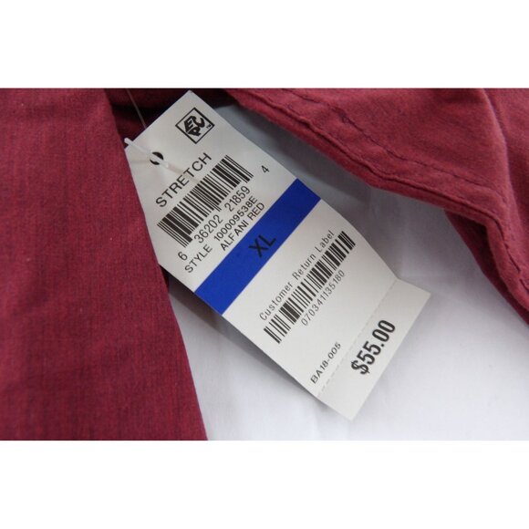 Alfani Men's Long Sleeve Button Up Burgundy Shirt XL NWT - Picture 5 of 5